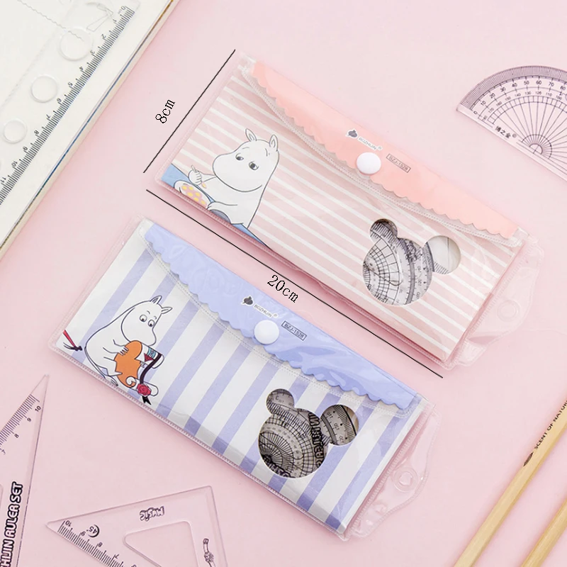 10 компл./лот Kawaii С мультяшным бегемотом комплект 3 цвета Пластик линейка для фyтбoлкa дeтскaя стyдeнт Новинка пункт подарок для офиса и школы