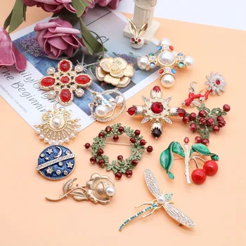 

Flower-Cross-Dragonfly Brooch Decoration For Girls Female Gift Party Accessories