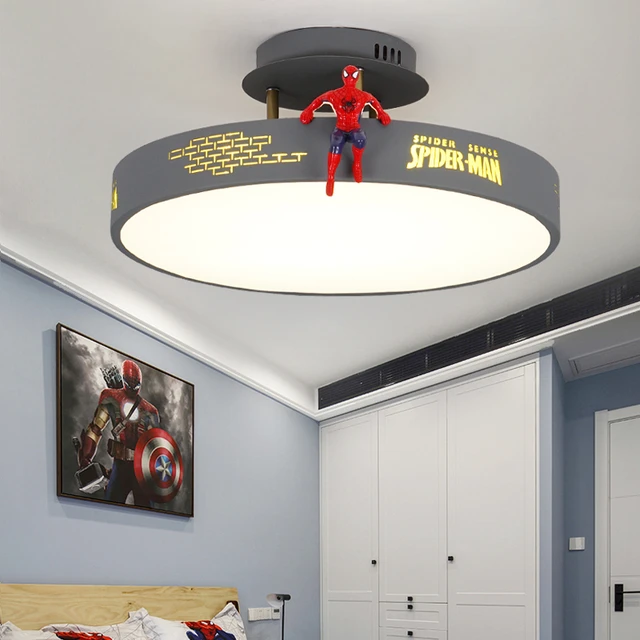 Marvel Spiderman children boys new Nordic style simple modern personality  creative cartoon cartoon bedroom led ceiling lamp - AliExpress