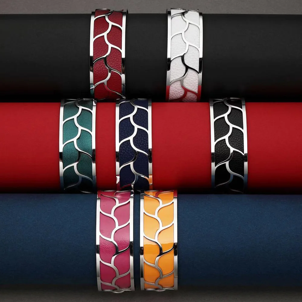 Tanie Legenstar bransoletki Georgette bransoletki Argent Femme Manchette mankiet bransoletka ze stali nierdzewnej odwracalne wymienne Pulseiras
