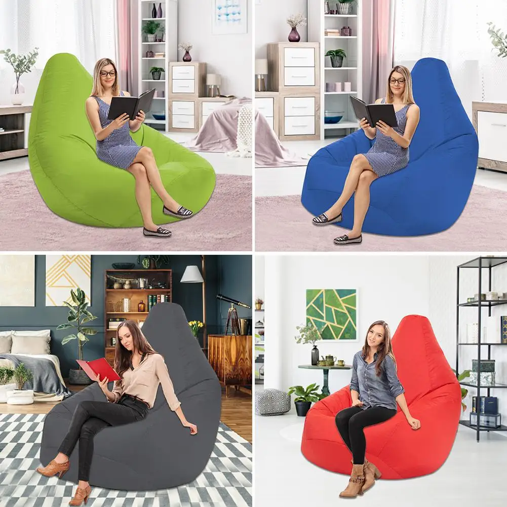 Large Small Lazy Bean Bag Sofas Cover Chairs Without Filler Linen Cloth Lounger Seat Bean Bag Pouf Puff Couch Tatami Living Room