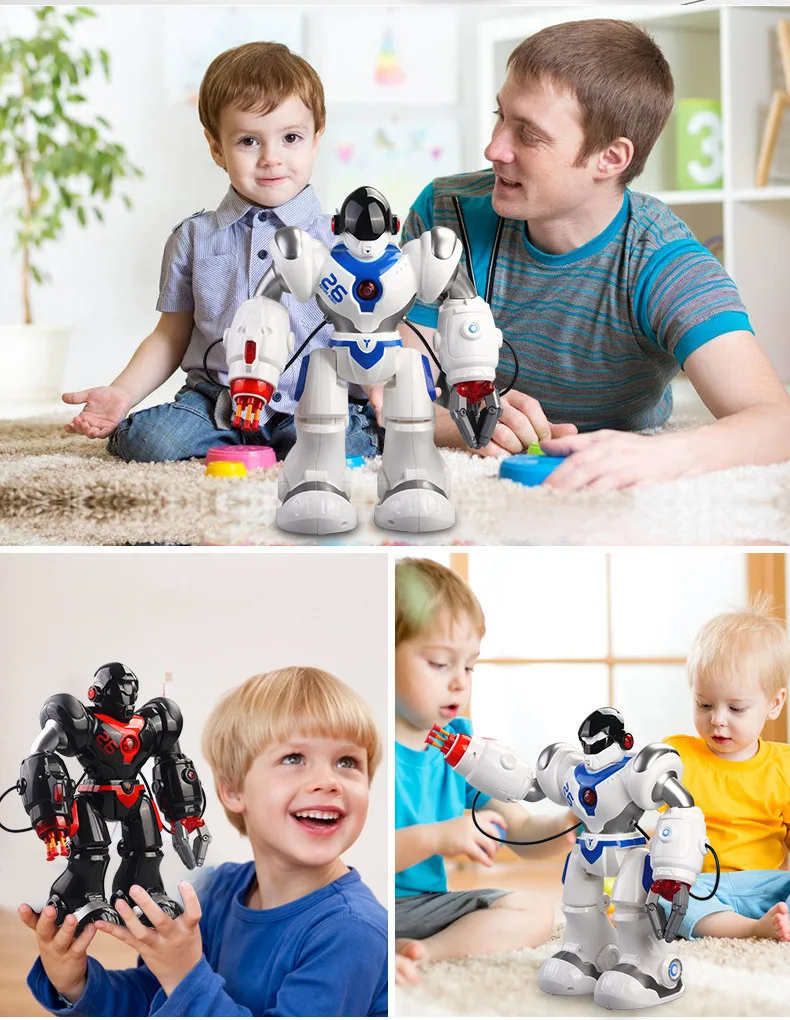 

AMWELL 7088 New Weir Machinery Cops Intelligent Voice Dialogue Remote Control Robot Programming CHILDREN'S Toy