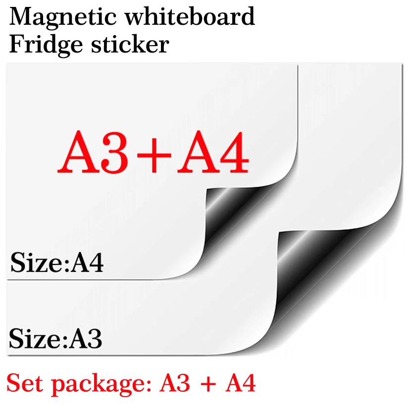 Магнитная доска магнит холодильник A3 + A4 набор посылка мягкий Дом Офис Кухня магнит маркерная доска белая доска для сообщений