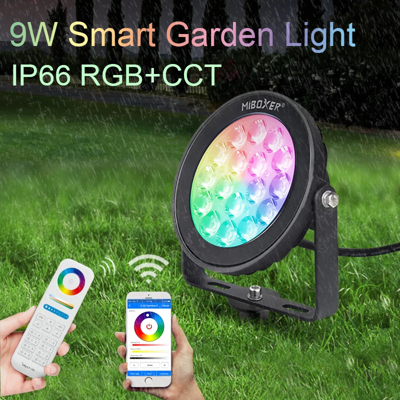 Умный светодиодный садовый светильник Miboxer 9 Вт RGB + CCT FUTC02 AC100 ~ 240 В IP66