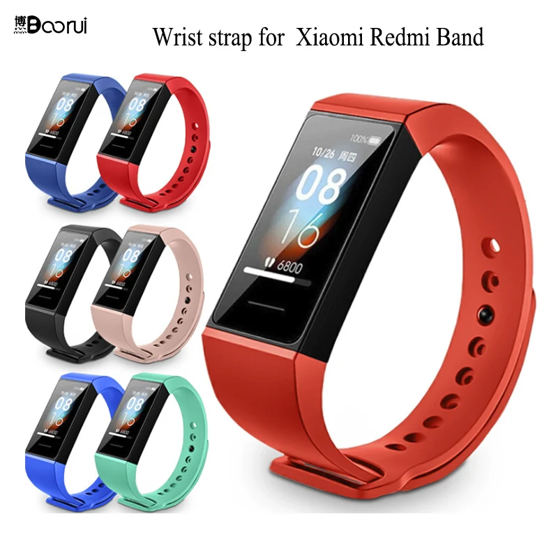 Новинка 2020 мягкий силиконовый ремешок BOORUI для Xiaomi Redmi Band умные аксессуары часов |