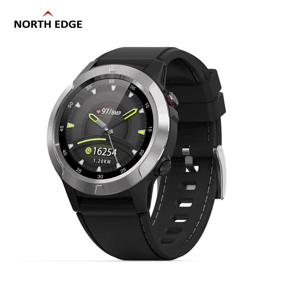Оригинальные Смарт часы North EDGE GPS мужские спортивные с компасом пульсометром