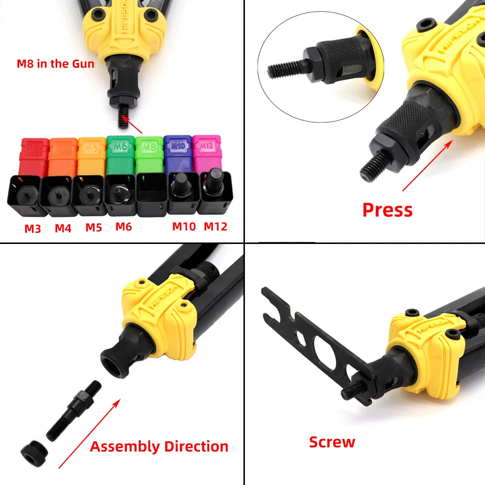 Riveter nut Gun Rivet Nut Tool Rivnut Tool 617 619 Blind Rivet Insert Manual Riveter Nut Riveting For Nuts Rivet Nut Tool