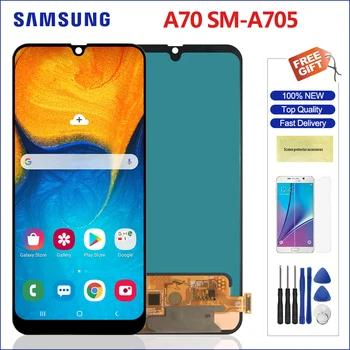 

6.7" Original AMOLED A70 LCD For Samsung Galaxy A70 Display Touch Screen Digitizer Assembly LCD Display For A705 A705F SM-A70