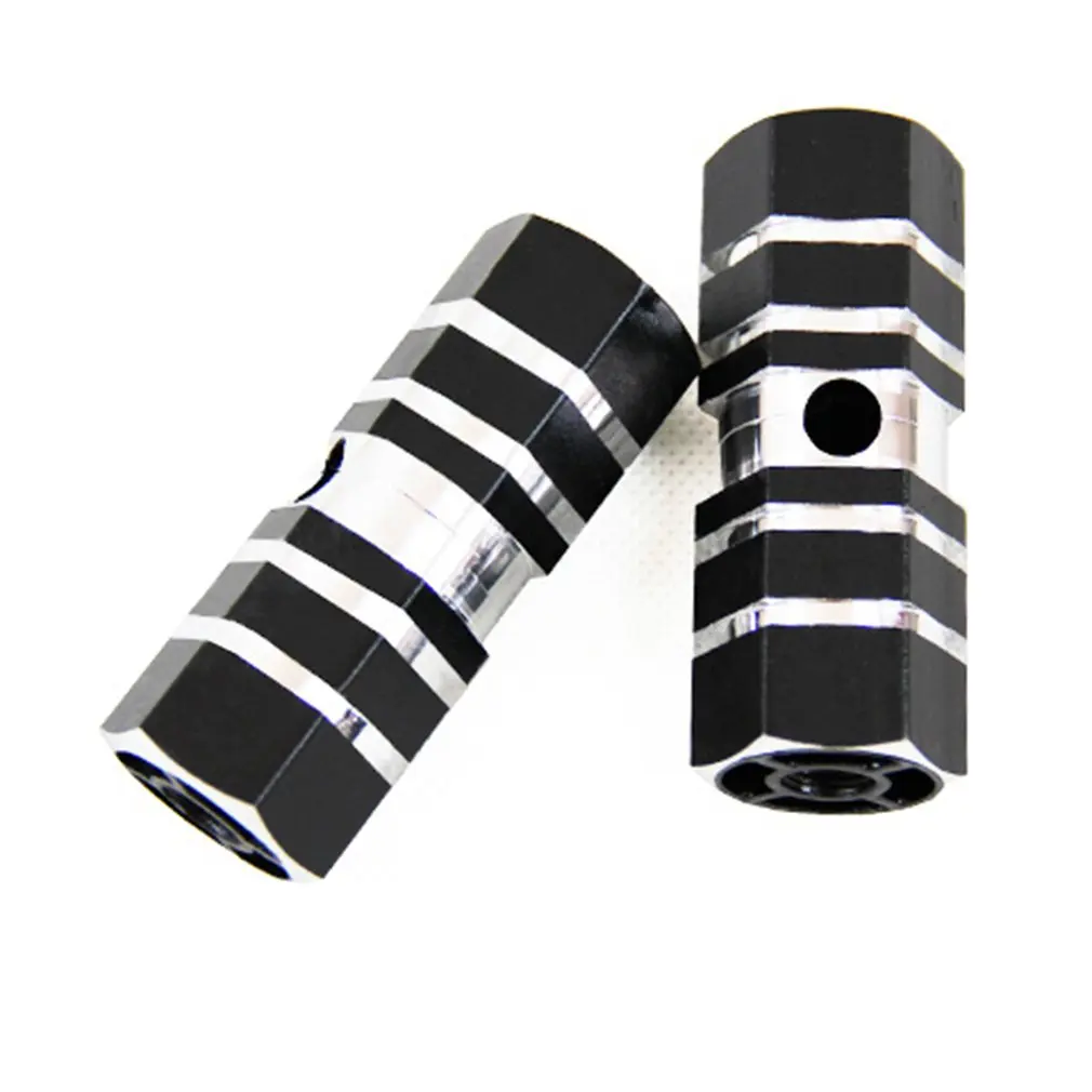 Черный Bicycle Mountain Bike Performance Car Hollow Rocket Launcher Five-Color Foot Column Foot Bar Metal Foot Column - Цвет: Черный