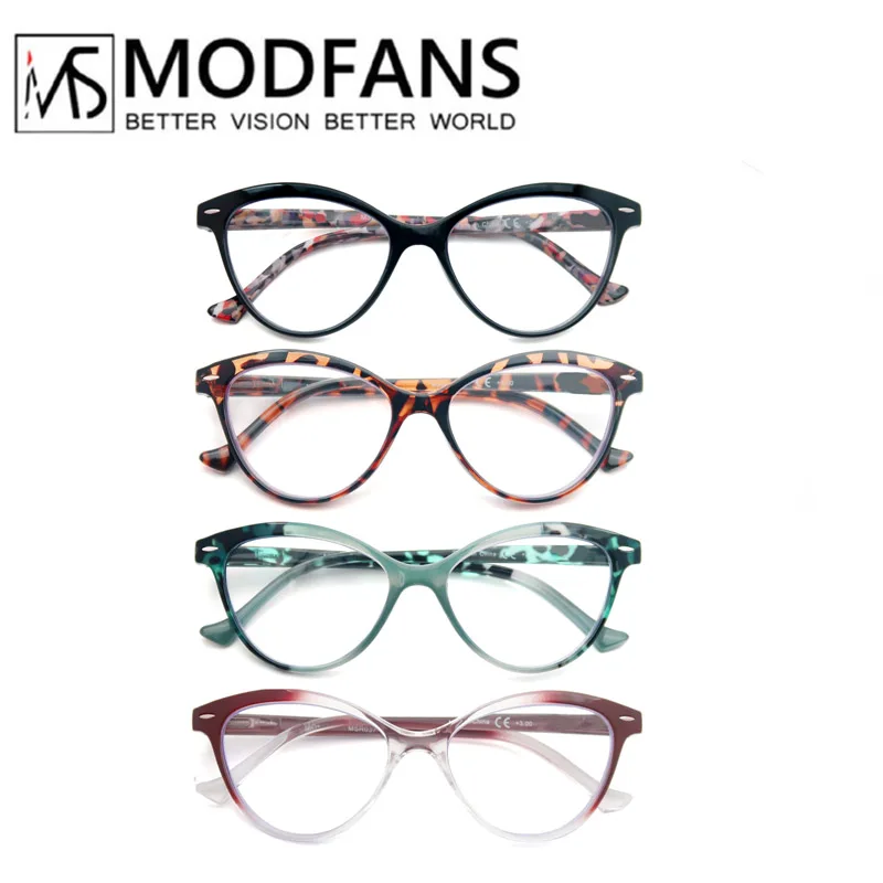 Cat Eye occhiali da lettura donna lenti d'ingrandimento leggere lettori alla moda da donna occhiali con cerniera a molla diottrie 1.0 4.0