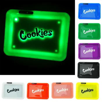 

273mm*203mm Metal Tobacco Rolling Tray Place Plate Herb Cigarette Paper Smoking Accessories Plug-in Glow Creative Decoration