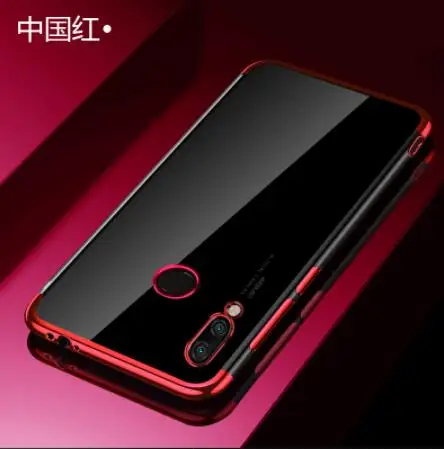 

Xiaomi Redmi 7 Back Case Ultra Slim Soft Clear Silicone Plating Case with Fashion Colorful Frame for Redmi Note 7 Pro Phone