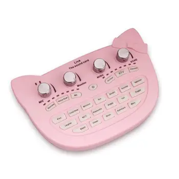 

Sound Mixer Board For Live Streaming Voice Changer Sound Card With Multiple Sound Effects Audio Mixer Sound Mixer Board For Girl