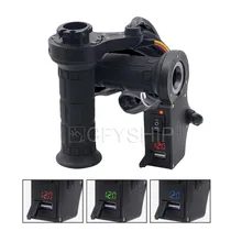 7/" 22 мм руль для мотоцикла, электрические ручки с подогревом, зимние теплые ручки для мотоцикла, usb-зарядка, вольтметр