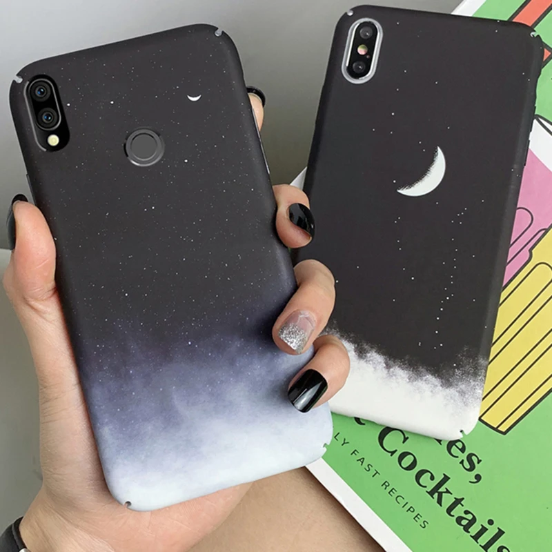 Полноразмерный Жесткий Чехол для Xiaomi Redmi K20 Pro Note 7 8 звездное небо чехол телефона с