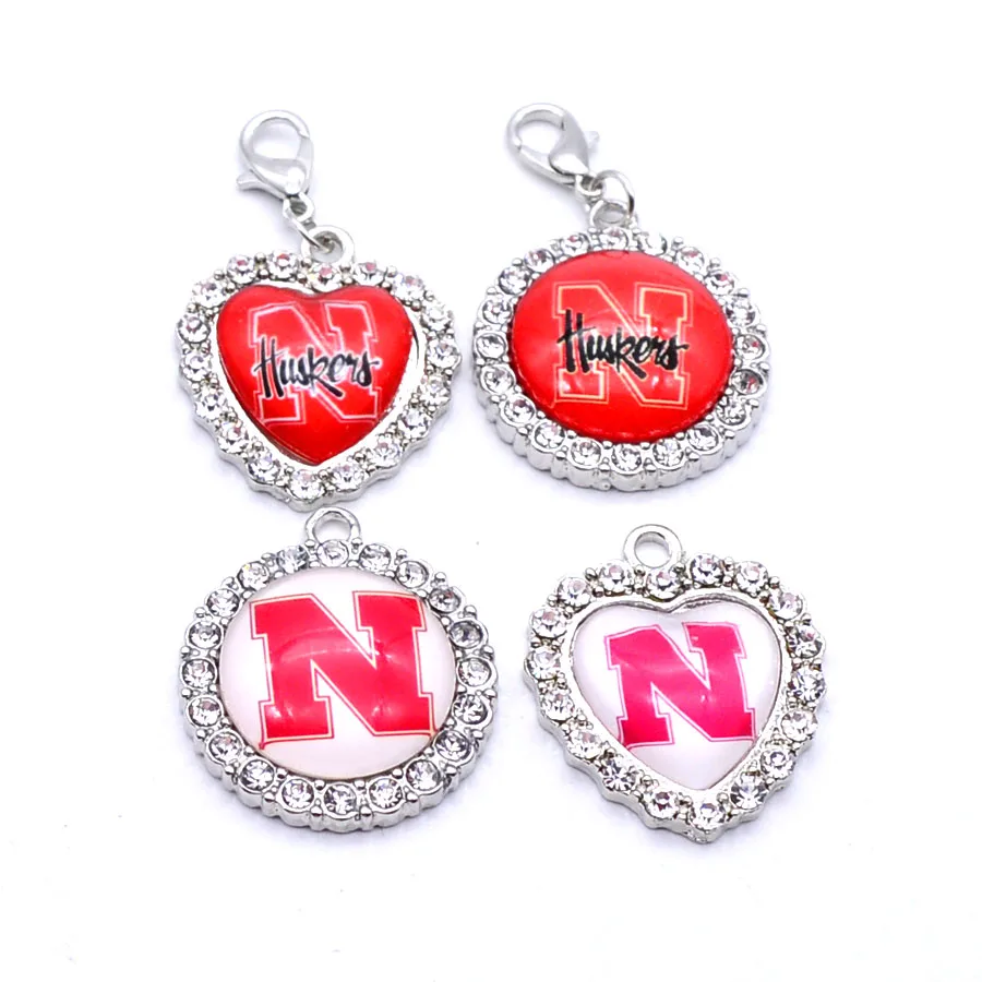 Dangle Charms University NCAA Nebraska Cornhuskers Charm Pendant Fit Bracelets Necklaces Jewelry Sport Football 2019 Fashion | Украшения и