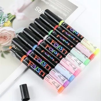 

8/12 Color Erasable Electronic Screen Highlighter Shopping Mall Flashing Screen Colored Pen DIY Whiteboard LED Chalkboard
