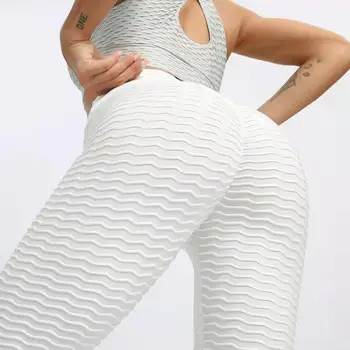 

Polyester ammonia foam wave fitness pants women's breathable fitness leggings Slim leggings women's leggings