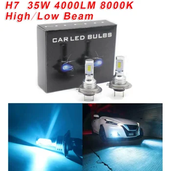 

Lamp Headlights Replacement H7 LED Bulbs High/Low Beam 4000LM Ice Blue