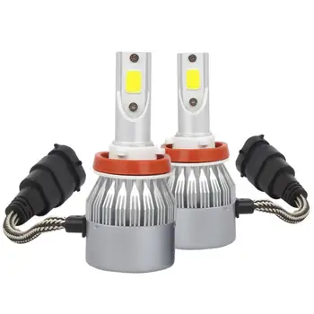 

Hlxg Car Headlight Bulbs LED C6 H8/9/11 9005 HB3 Auto S2 72W 8000LM 3000k Led Fog Light Yellow Car Headlight Fog Lamp 9-32V