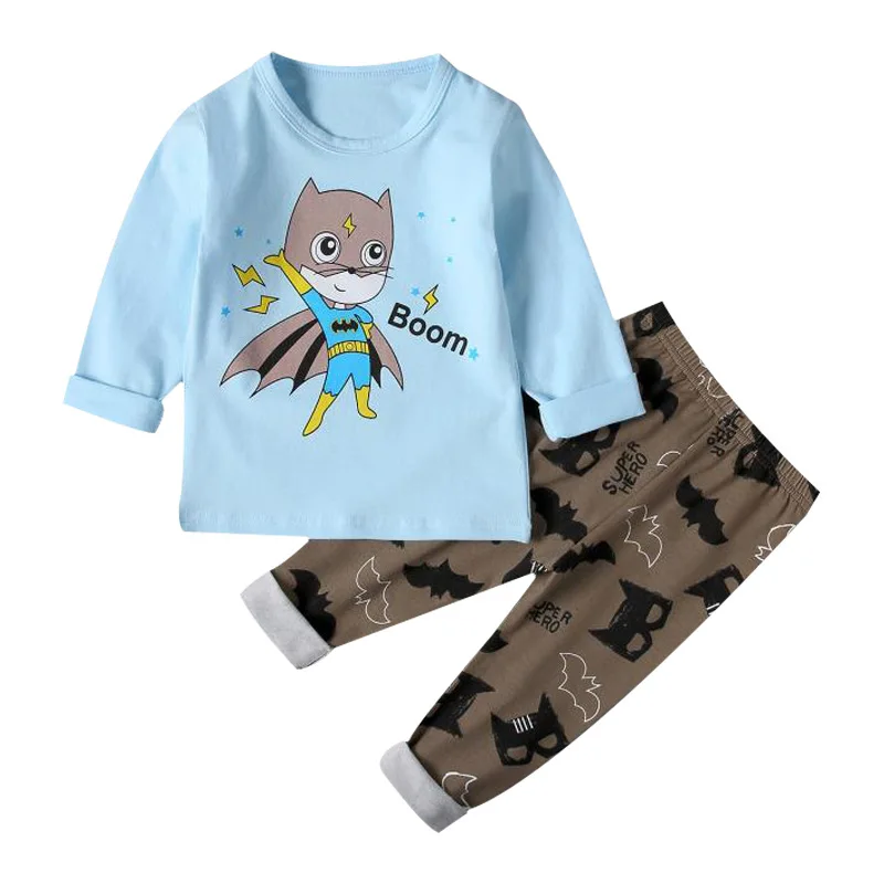 Batman SAILEROAD/детский пижамный комплект с динозавром, Детская Пижама, хлопковые пижамы с рисунком животных, пижамы для девочек, детская Ночная одежда - Цвет: Batman