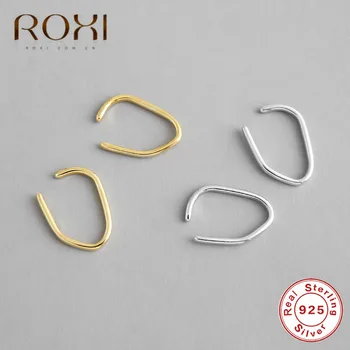 

ROXI 1Pair Ear Clip Simple Fashion Jewelry Cartilage Ear Wrap No Piercing Clip On Earrings for Women 925 Sterling Silver Earring