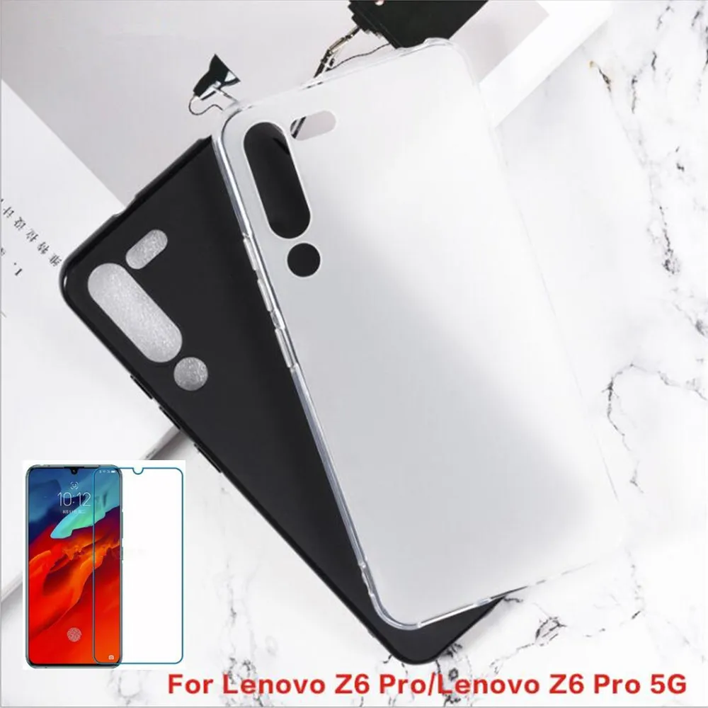 

For Lenovo Z6 Pro Case Cover + Screen Protector Tempered Glass Protective Film For Lenovo Z6 Lite Lion L38111