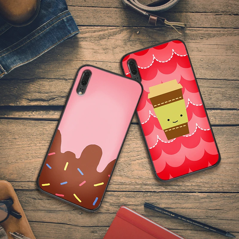 Милые для торта роскошный черный чехол huawei P Smart Z 2018 P20 Pro P8 P9 Mini P10 2019 P30 LITE