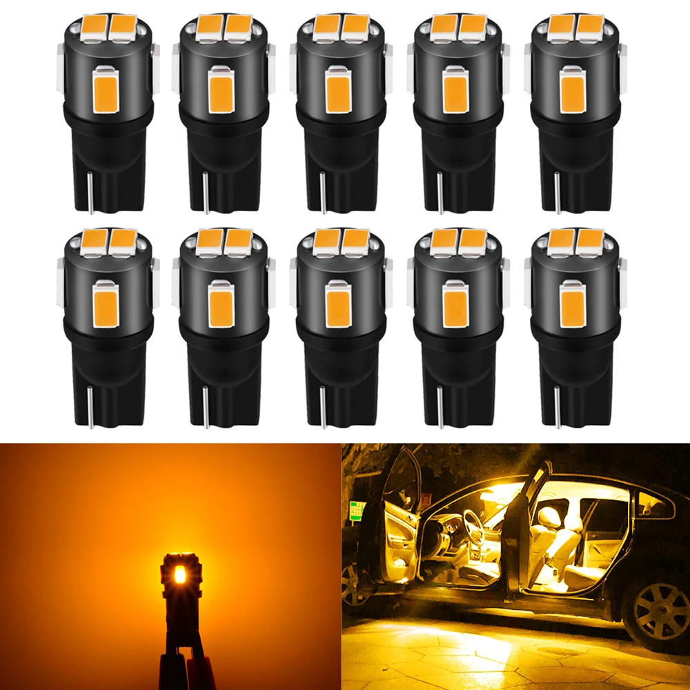 Katur T10 Orange W5W Led Interior Map Lights Trunk Cargo Lights