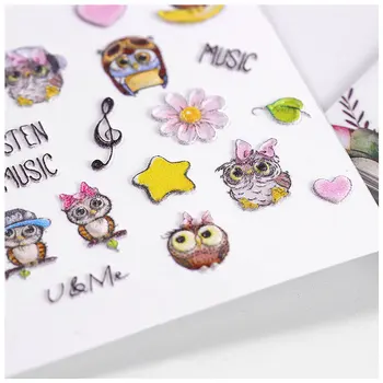 

#2020 New 5D embossed nail art stickers cartoon image environmental protection watermark stickers girls nail decoration8.2*6.4cm