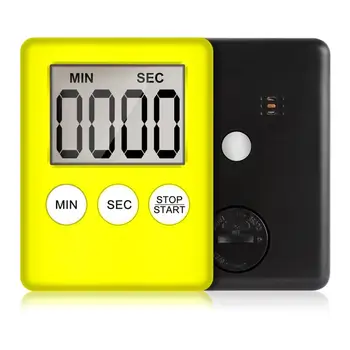 

Mini LCD Digital Display Kitchen Timer Square Kitchen Countdown Alarm Magnet Clock Sleep Stopwatch Clock Timer