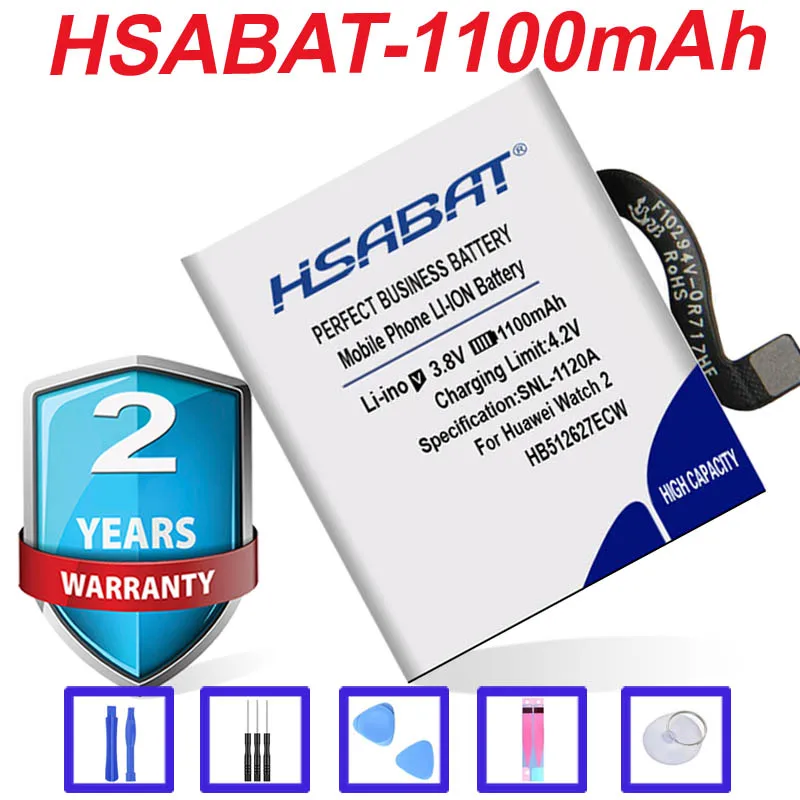 Топ бренд 100% Новый 1100mAh HB512627ECW батарея для HUAWEI watch 2 LEO-B09 Watch2 Pro 4G EO-DLXXU Porsche дизайн в