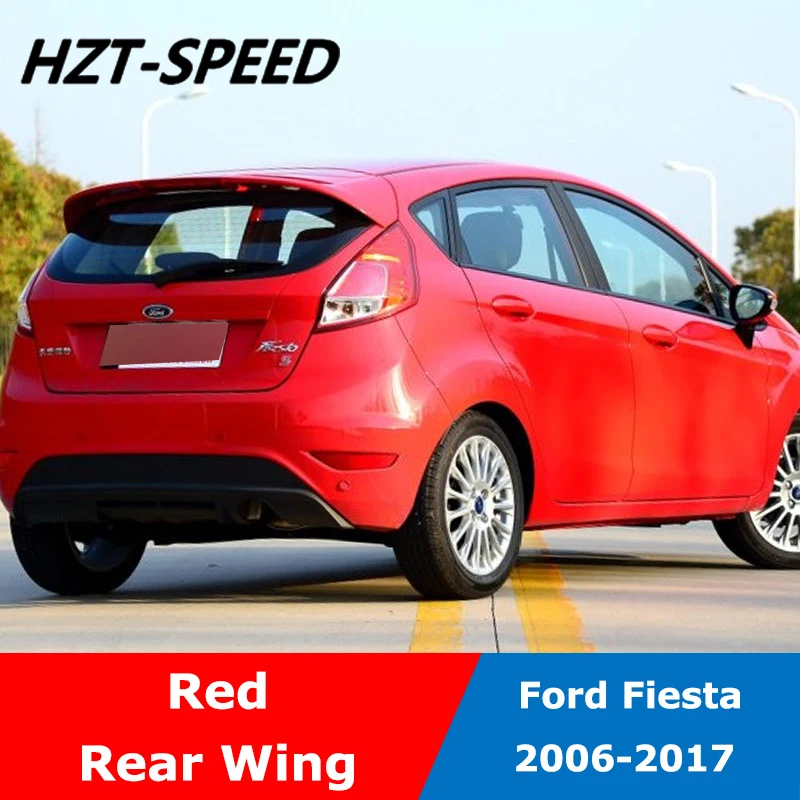 Высокое качество ABS различные цвета выбор заднего крыла Спойлер для Ford Fiesta хэтчбек модификация 2006- с пробивкой