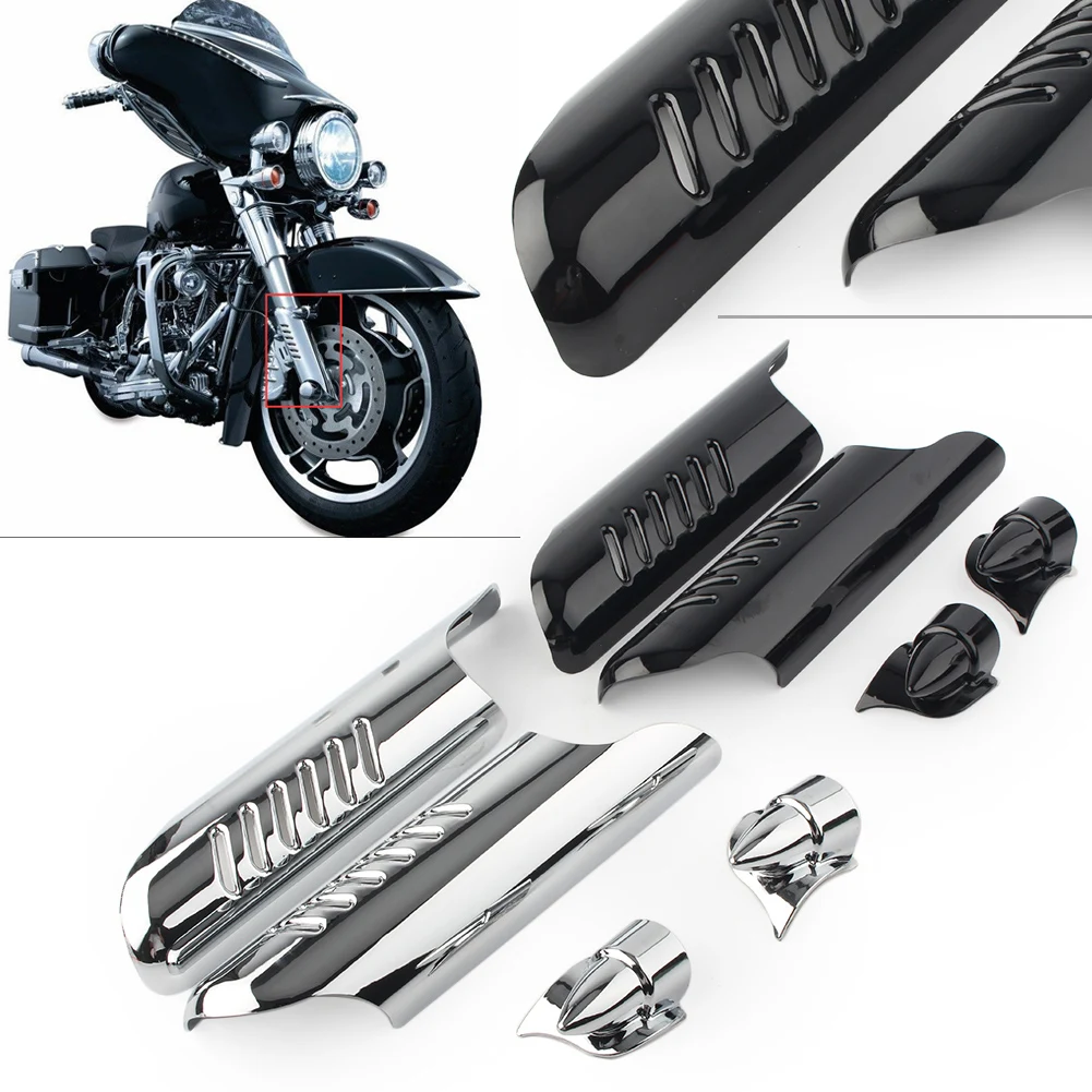 2 шт. Вилка голени дефлекторы Щит Обложка Chrome для Harley Touring FLHT 2000 01 02 03 04 05 06 07 08 2009 2010 2011 2012 2013
