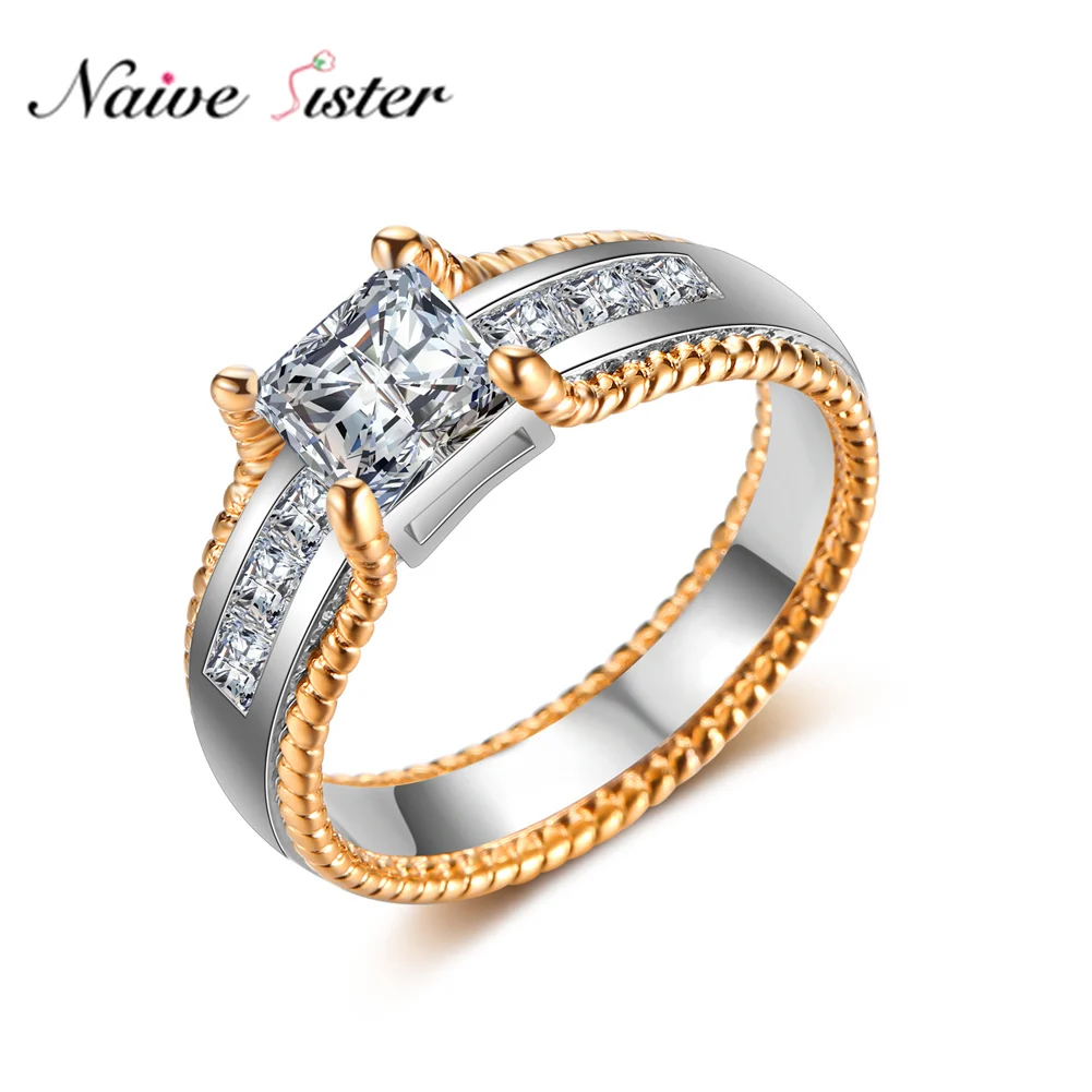 2019 Модные женские Кольца ААА кубического циркония обручальное кольцо девушки