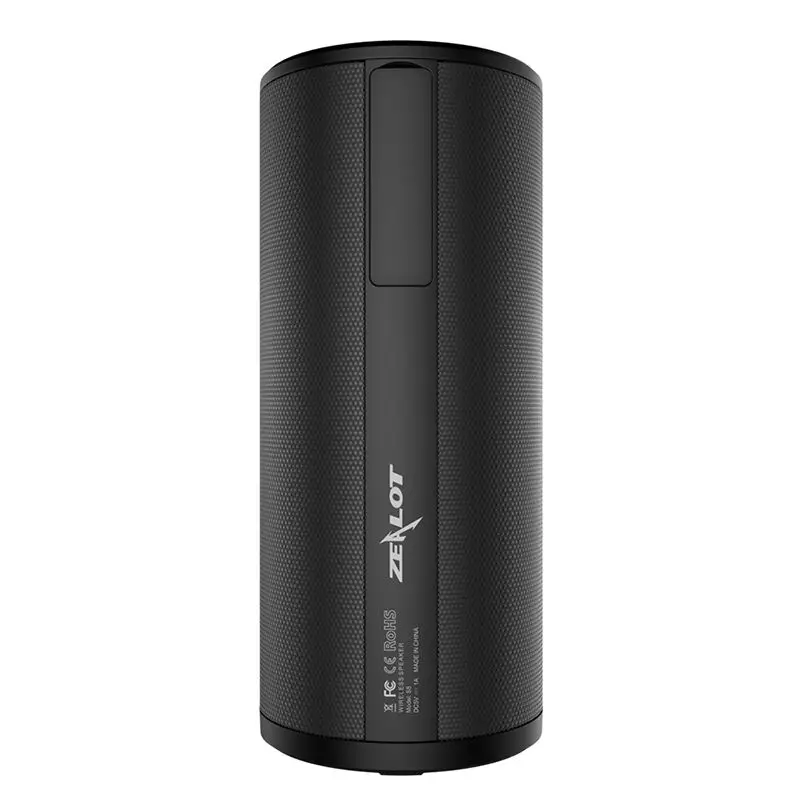 ZEALOT S8 HiFi стерео беспроводной Bluetooth динамик+ внешний аккумулятор с сенсорным управлением наружный сабвуфер Поддержка TF карта AUX Громкая связь - Цвет: Black