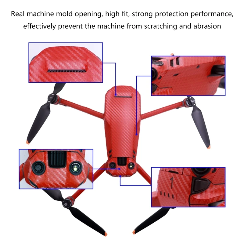 Colorful Drone Stickers for DJI Mavic 3 Decal Skin Sticker Drone Body Remote Controller Battery Protection Film Cover