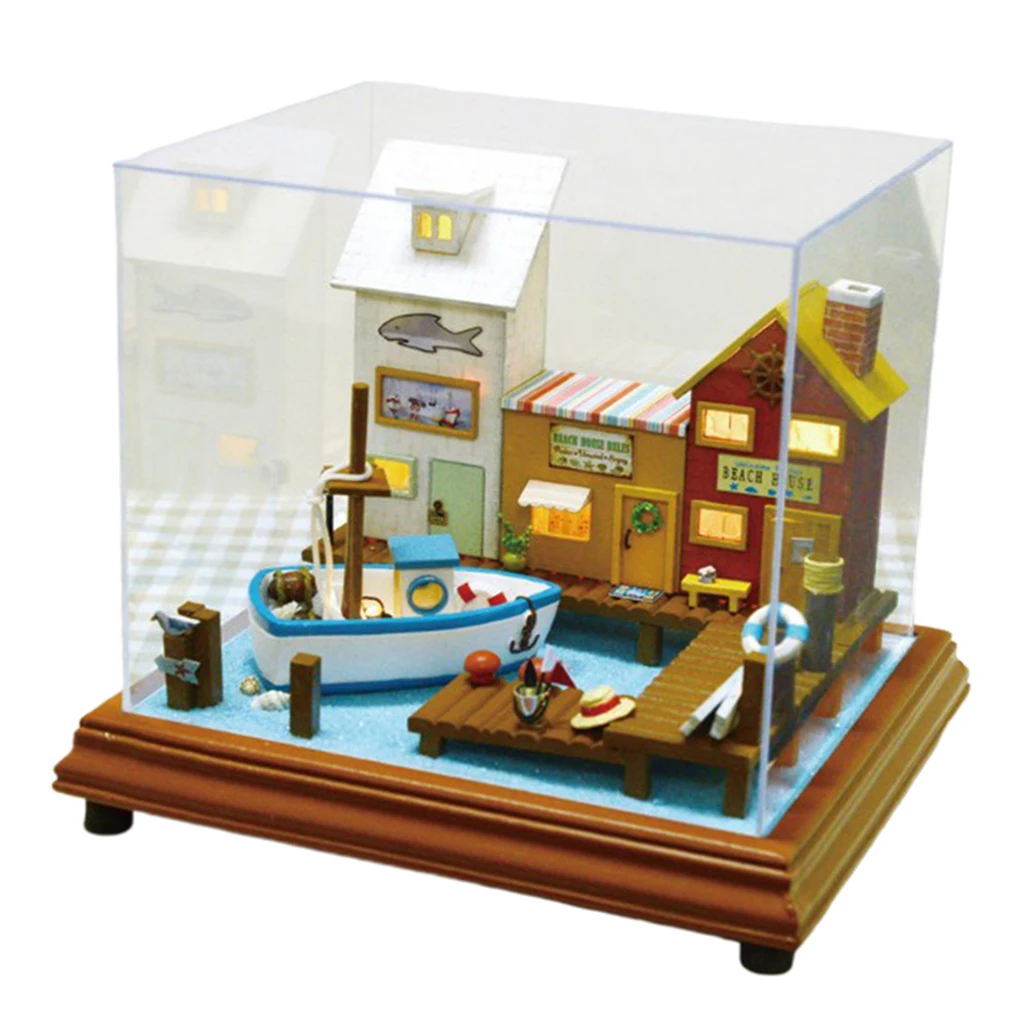 Кукольный домик Миниатюрный с мебелью DIY 3D кукольный головоломка набор 1:24