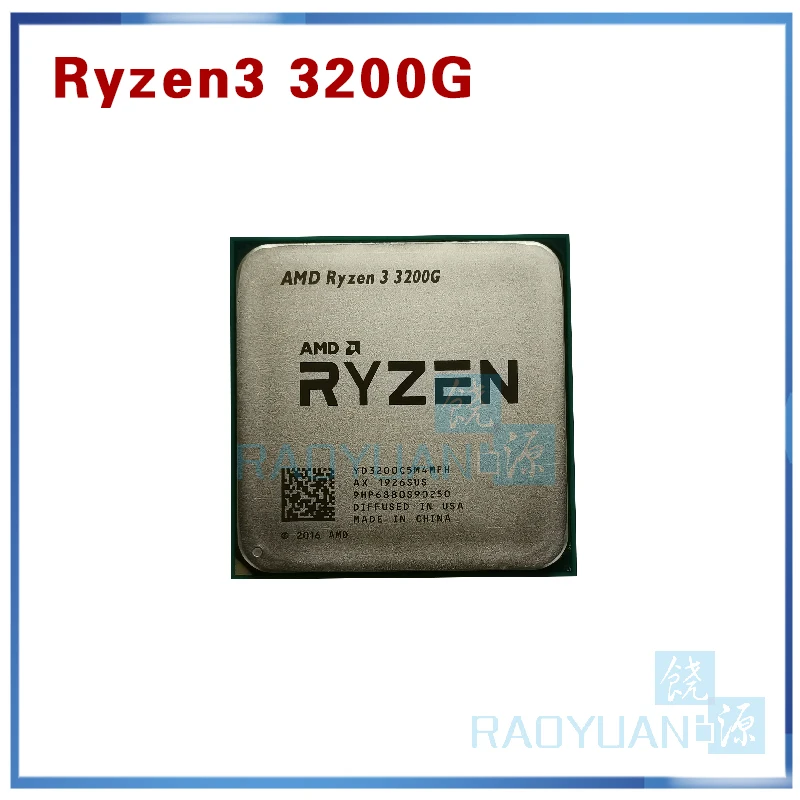 Процессор AMD Ryzen 3 3200G R3 3200G 3,6 GHz Quad-Core Quad-Thread 65W cpu Процессор L3 = 4M YD3400C5M 4M FH Socket AM4 с охлаждающим вентилятором