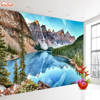 

Nature Lake Green Murals Wall Paper Papers Home Decor Wallpaper 3d Wallpapers for Living Room Peel and Stick Wall Mural Rolls