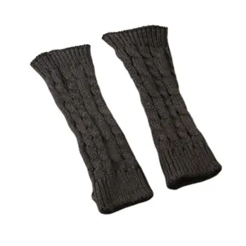 

Women Winter Knitted Arm Sleeve Gloves Weaved Braid Solid Fingerless Mittens New H37C