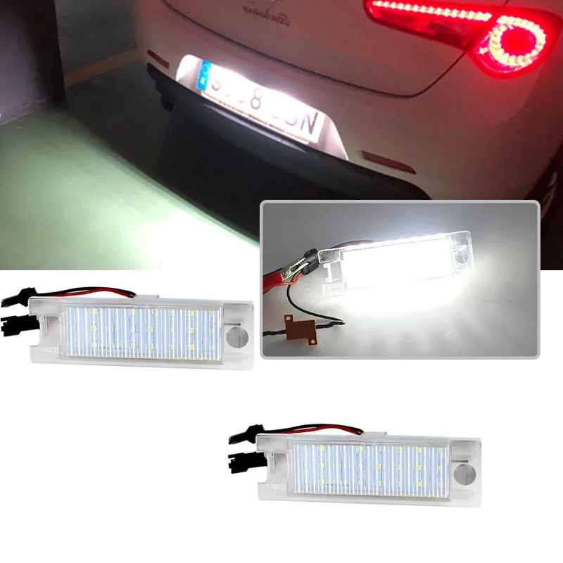 2Pcs Canbus Car LED Number License Plate Light for Opel Vectra C Astra J H Zafira B Insignia Corsa Meriva A Tigra Lamp | Автомобили и