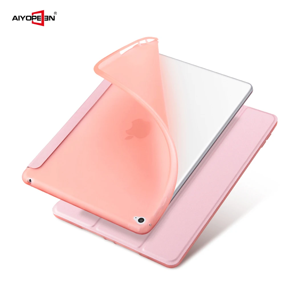Чехол для iPad Mini 4 3 2 1, ультра тонкий чехол из искусственной кожи, мягкий силиконовый чехол из ТПУ на заднюю панель с откидной подставкой для iPad Mini 5, чехол