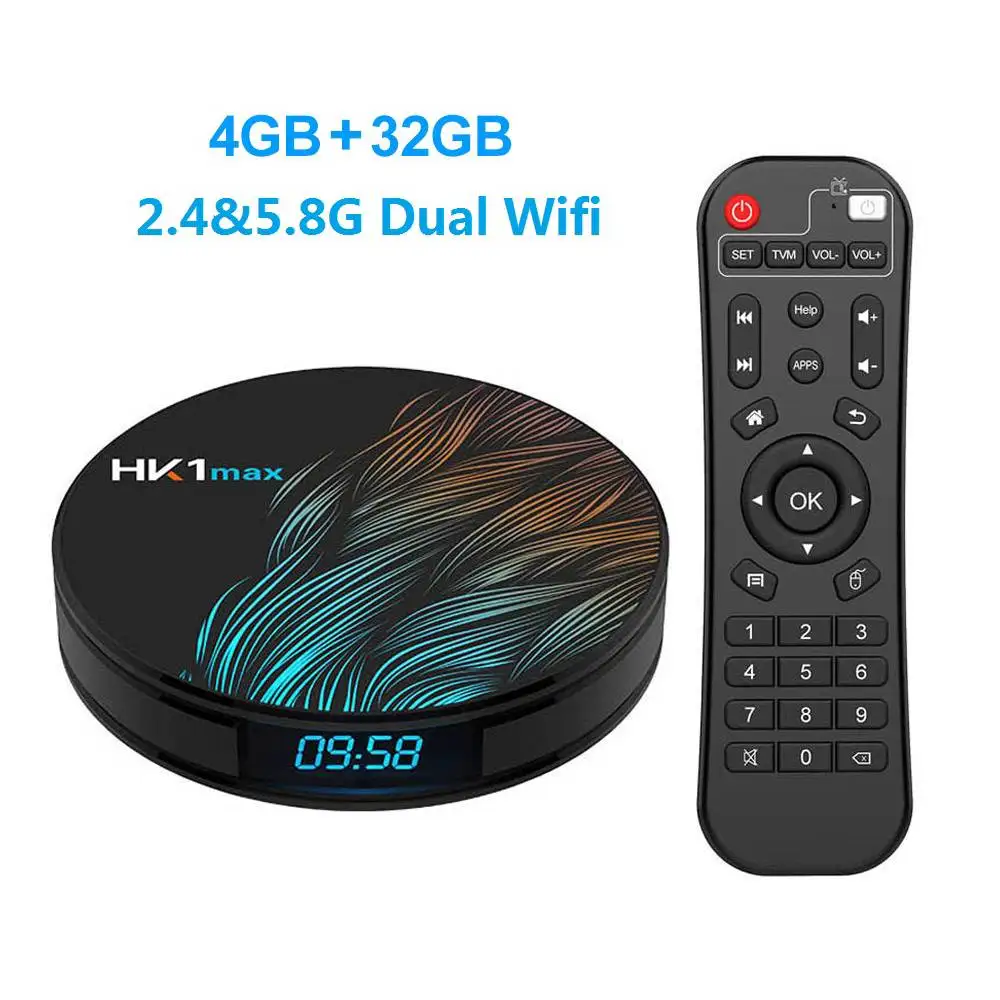 4G32G Smart tv BOX Android 9,0 4 Гб ОЗУ 64 Гб ПЗУ 128 ГБ RK3318 HK1MAX медиаплеер Google Assistant мини-приставка HK1 MAX 2G/16G - Цвет: 4G32G