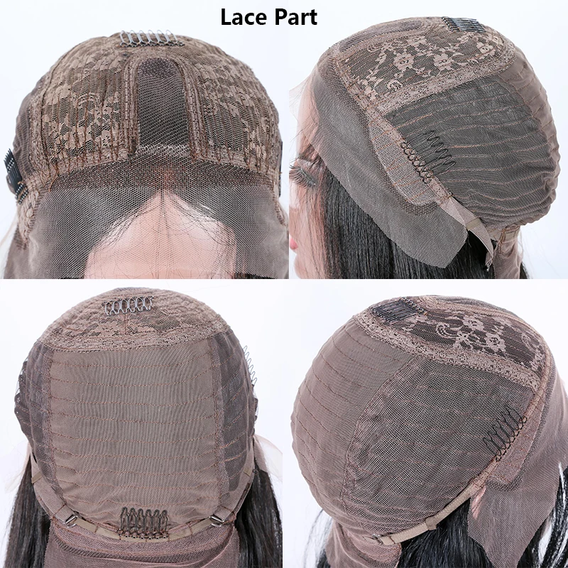 Straight Lace Part Front Wig Silk Base Lace Part Wig 150% Brazilian Glueless Human Hair Wigs Remy Front Lace Wig Pre Plucked