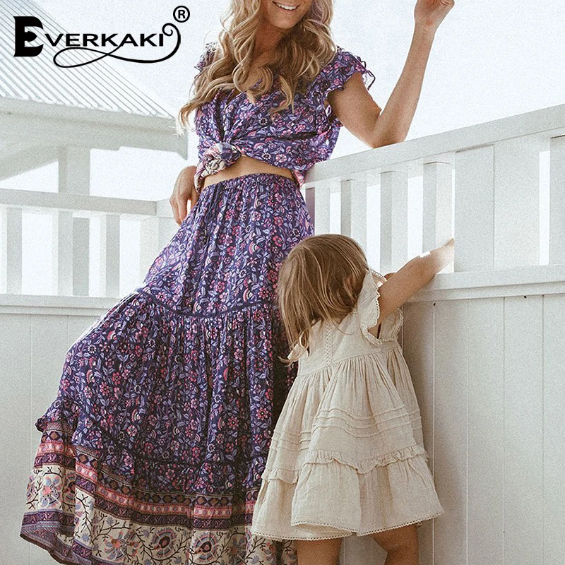 Everkaki блузки с цветочным принтом Топ женские рубашки Boho осенние оборки бант завязывается v-образный вырез пуговицы женские кофты Блуза женская Новинка