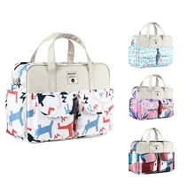 Sac à couches imprimé à la mode, organisateur de bébé, sacs de bébé imperméables de grande capacité pour maman, sac de poussette multifonction, articles pour bébé