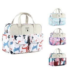 Sac à couches imprimé à la mode, organisateur de bébé, sacs de bébé imperméables de grande capacité pour maman, sac de poussette multifonction, articles pour bébé 