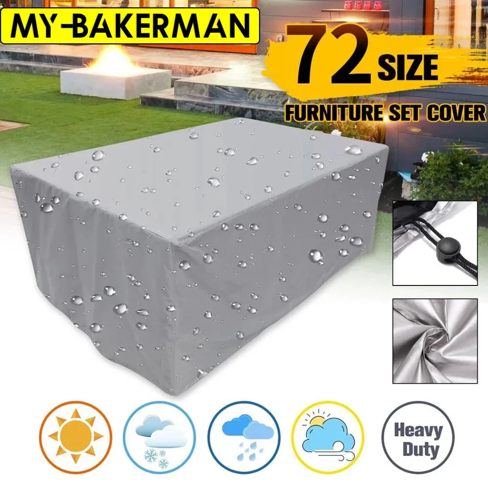 Patio Furniture Covers Waterproof, Patio Furniture Set Cover Outdoor Sectional Sofa Set Cover, Table and Chair Cover