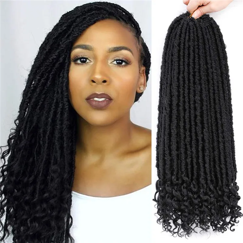 

Goddess Hair Ombre Faux Locs Crochet Hair Braids 20 inches 24 Strands/pcs Braid Synthetic Braiding Hair Extension